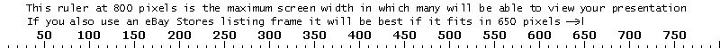 800 pixel wide ruler