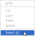 right click - select all
